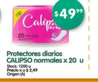 Supermercados Buenos Días Calipso Protectores diarios normales x 20u oferta