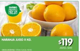Jumbo Naranjas para jugo kg oferta