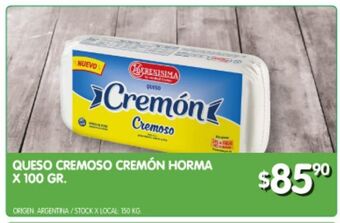 Jumbo Queso cremoso cremon horma 100g oferta