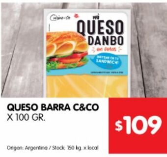 Disco Queso barra c&co x 100g oferta