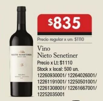 Disco Vino nieto senetiner oferta