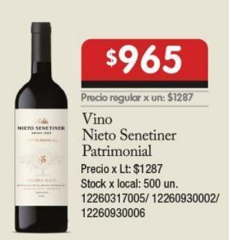 Disco Vino nieto senetiner oferta