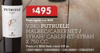Disco Vino putruele 750cc oferta