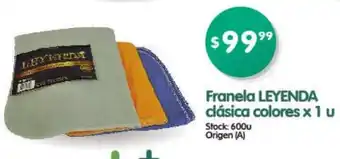 Supermercados Buenos Días Leyenda Franela clàsica colores x 1 u oferta