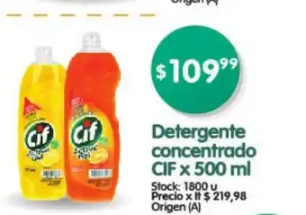Supermercados Buenos Días CIF Detergente concentrado x 500ml oferta