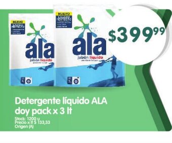 Supermercados Buenos Días Ala Detergente Liquido doy pack x 3lt oferta