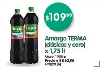 Supermercados Buenos Días Terma Amargo x 1,75lt oferta