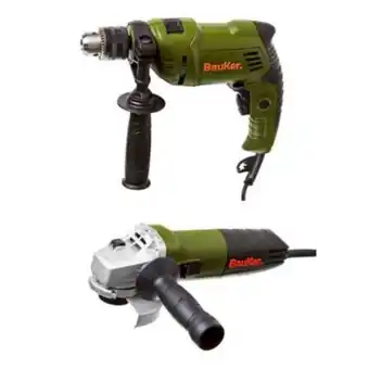 Sodimac Kit taladro 600 w + amoladora 820 w - bauker oferta