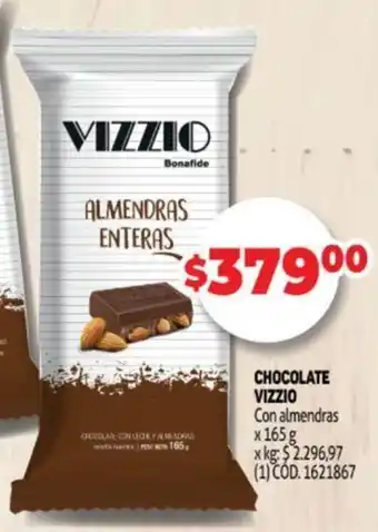 Makro Vizzio Chocolate Con almendras x 165 g oferta