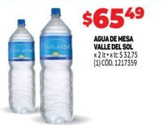 Makro Valle Del Sol Agua De Mesa x 2 lt oferta