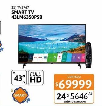 Cetrogar LG Smart TV 43LM6350PSB 43" Full HD oferta