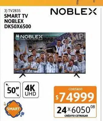 Cetrogar Noblex Smart TV DK50X6500 50" 4K UHD oferta