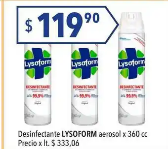 Hergo Lysoform Aerosol Desinfectante x 360cc oferta