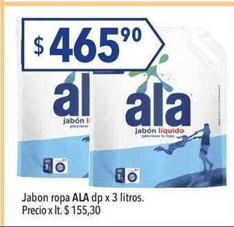 Hergo Ala Jabon Ropa DP x 3 litros oferta