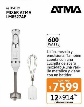 Cetrogar Licuadora atma lm8527ap 600w oferta
