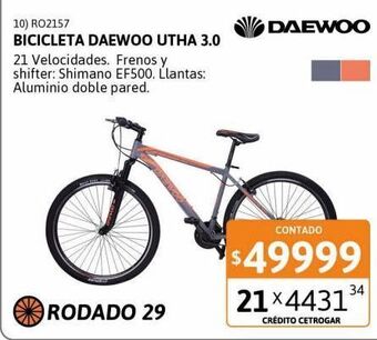 Cetrogar Bicicleta daewoo r29 utha 3.0 oferta