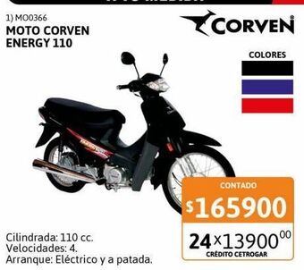 Cetrogar Moto corven energy 110 oferta