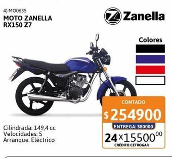 Moto zanella rx150 z7
