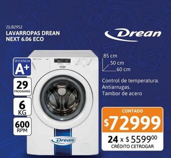 Cetrogar Lavarropas drean next 6.06 eco 6k 600rpm cf oferta