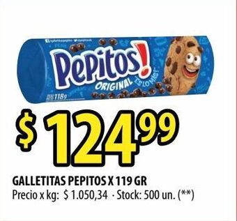 Punto Mayorista Galletas pepitos x 119g oferta