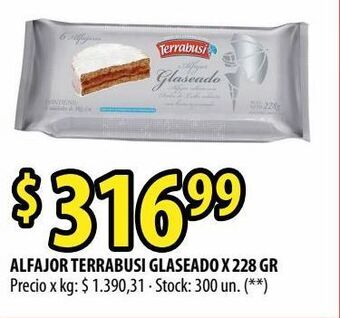 Punto Mayorista Alfajores terrabusi x 228g oferta