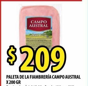 Punto Mayorista Paleta de la fiambrería campo austral x 200g oferta