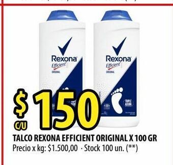Punto Mayorista Talco rexona x 100g oferta