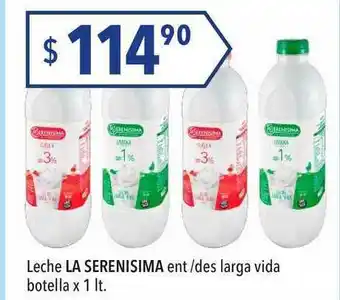 Hergo La Serenisima Leche Ent/Des Larga Vida Botella x 1lt oferta