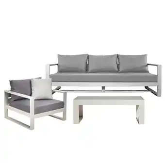 Prestigio Home juego de jardín claudett - mesa baja + 3 sillones oferta