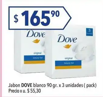 Hergo Dove Jabon Blanco 90gr x 3un. oferta