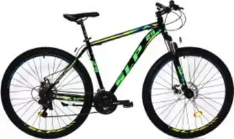 Megatone Bicicleta mountain bike 5 pro rodado 29 negro-amarilla-verde slp oferta
