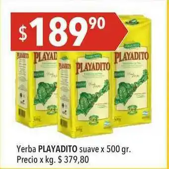 Hergo Playadito Suave Yerba x 500gr oferta