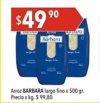 Hergo Bárbara Arroz Largo Fino x 500gr oferta