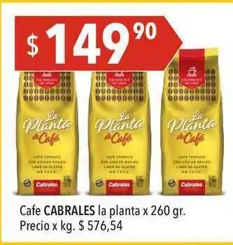 Hergo La Planta Cafe Cabrales x 260gr oferta