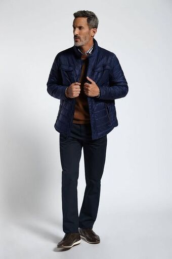 Macowens Campera de microfibra azul marino oferta