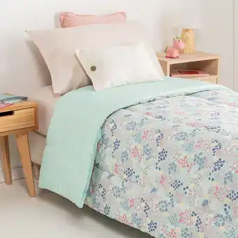 Arredo Acolchado 1 plaza reversible jardin de pájaro oferta