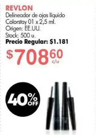 Simplicity Revlon Delineador De Ojos Líquido Colorstar 01 x 2,5ml oferta