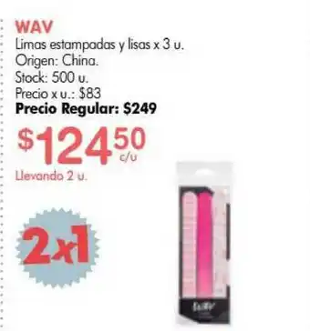 Simplicity Wav Limas Estampadas Y Lisas x 3u oferta