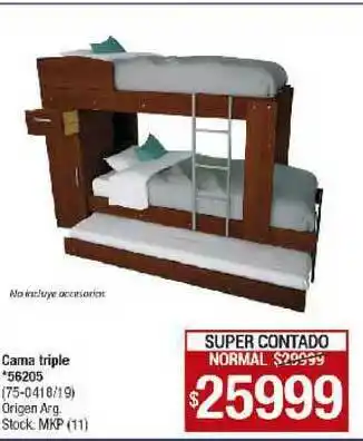 Lombardi Cama Triple 56205 oferta