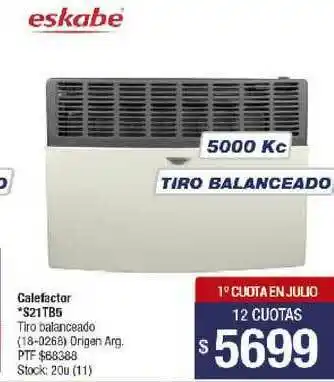 Eskabe Calefactor S21 TB5
