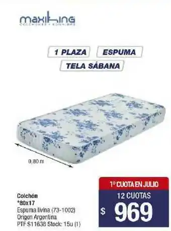 Lombardi Maxiking Colchón 80x17 oferta