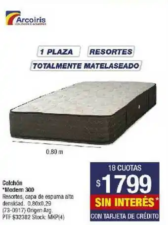 Lombardi Arcoiris Colchón Modem 300 0,80x0,29 oferta