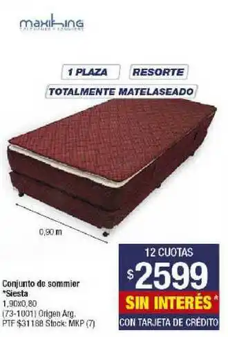 Lombardi Maxiking Conjunto De Sommier Siesta oferta