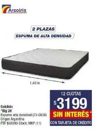 Lombardi Arcoiris Colchón Big 28 oferta