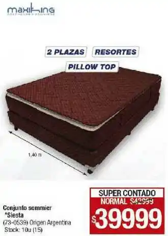 Lombardi Maxiking Conjunto Sommier Siesta oferta