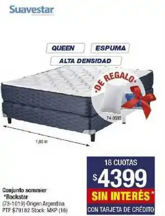 Lombardi Suavestar Conjunto Sommier Rockstar oferta