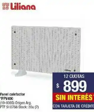 Lombardi Liliana Panel Calefactor PPV400 oferta