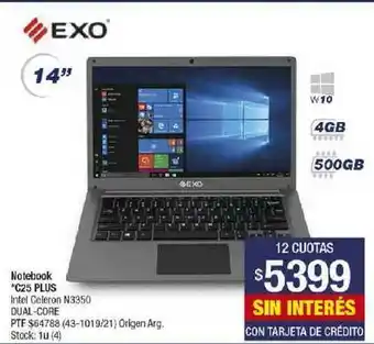 Lombardi Exo Notebook C25 Plus oferta