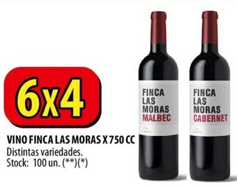 Punto Mayorista Finca Las Moras Vino Distintas Variedades x 750 cc oferta