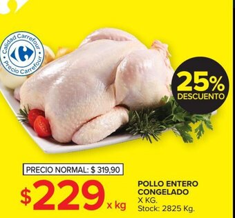 Carrefour Pollo Entero Congelado x kg oferta
